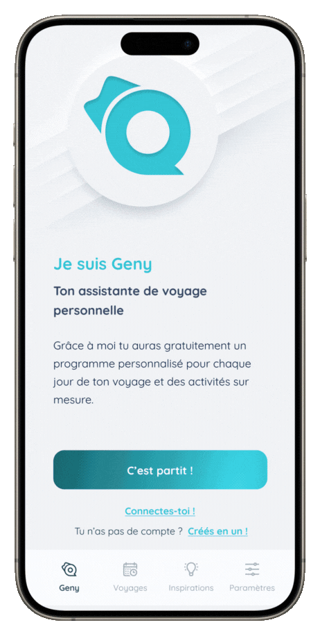 Geny, l'application de voyage par IA
